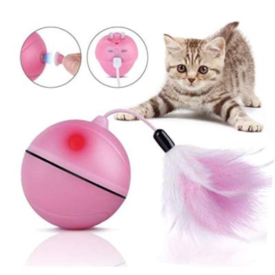 China Cat Toys Tumbler Games Interactive Riddle Feather Cat Accessories Pet Supplies Automatic Funny Toys For Cats for sale