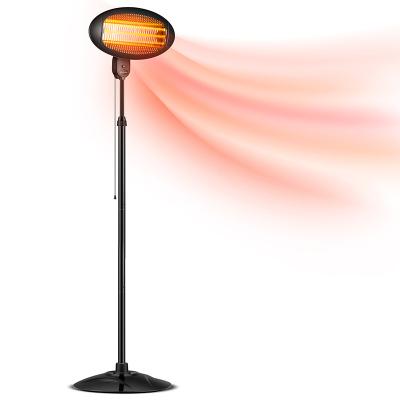 China Stocked Quartz Tube Patio Garden Heater 2000W Outdoor Infrared Electric Heater With Tip-Over Switch for sale