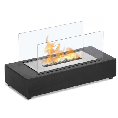 China Bio Ethanol Table Top Fireplace Clean Burning Indoor Outdoor Pit Table Top Portable Metal Fireplace for sale