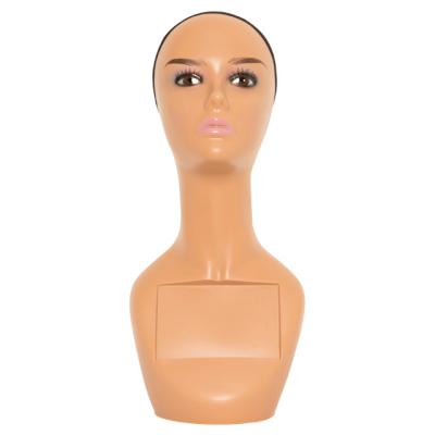 China Piercable Mannequin Head Without Shoulders Contemporary African American Face Makeup for sale