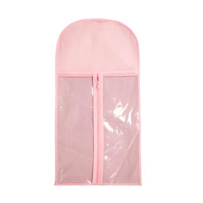 China For Home Use Zipper Anti Dust Hair Extension Thicker Material Breathable Storage Bag Thicker Pink Color for sale