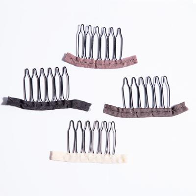 China For Commercial Stainless Steel Wig Tools 6 Teeth Wig Cap Clips For Diy Hair Extension And Wig for sale