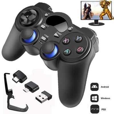 China Supports IOS 2.4G Controller Android Wireless Gamepad Joypad Joystick With OTG Converter For PS3/Smart Phone For Tablet TV Smart Box for sale