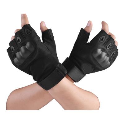 China Wholesale Unisex Military Tactical Half Finger Gloves Paintball Shooting Army Tactical Gloves for sale