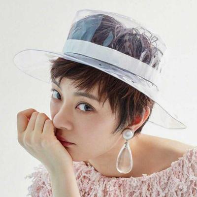 China Image Designer Style PVC Bucket Waterproof Plastic Sun Visor Hat for sale