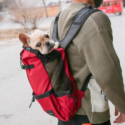 China Breathable Adjustable Pet Front Legs Out Easy-Fit To Increase Camping Puppies Travel Dog Carrier Backpack for sale