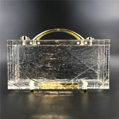 China Transparent Fashion Acrylic Wallet Ladies Dealing Custom Transparent Clutch Ice Cream Dinner Bag for sale