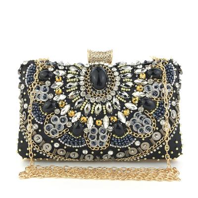 China Women Luxury Ladies Bag Sparkle Rhinestone Party Wedding Favor Bag Beaded Evening Clutch Bag for sale