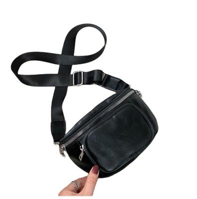 China 2021 hot fashion fashion children's shoulder bag girl's casual sports pu women's leather waist bags for sale