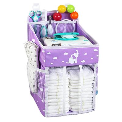 China Water Resistant Nursery Premium Folding Diaper Stacker Baby Hanging Bases Hanging Diaper Cart Organizer for sale