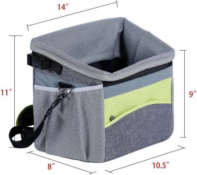 China Breathable Outdoor Travel Bike Sports Cat Dog Carrier Bicycle Front Basket Bicycle Pet Carrier for sale