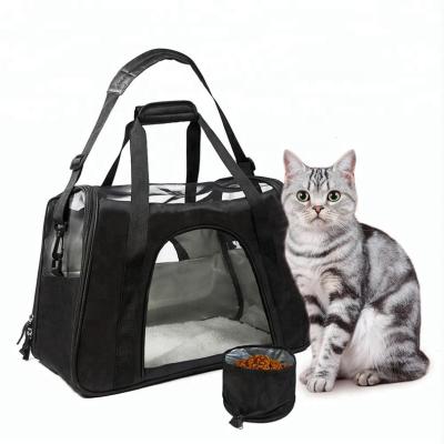 China Foldable Soft Pet Carrier Handbag Dog Carrier Travel Bag Breathable Travel Bag for Dog and Cat for sale