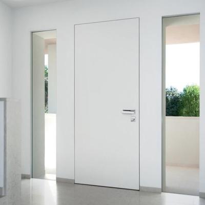 China Europe and America Europe simple design without frame hidden room door flush invisible door white interior invisible door for sale