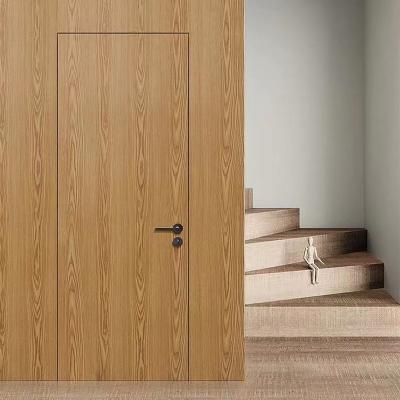 China Europe and America Germany Invisible Room Timber Invisible Door Wood Veneer Door for Bedroom Interior Wooden Invisible Door for sale