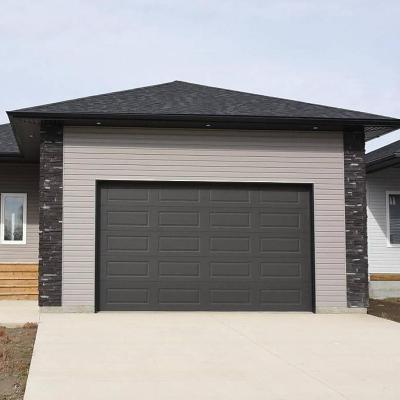 China Europe and America modern residential house garage doors for houses villa black sectional garage door for sale