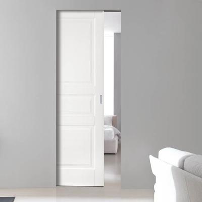 China Europe and America American Wood Panel Pocket Doors Design for Room Sliding Pocket Door Slides White Paint Interior Pocket Door for sale