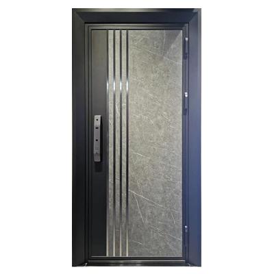 China Europe and America Italy Standard Security Door Metal Security Doors Exterior Single Exterior Metal Front Entry for sale