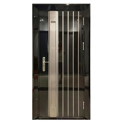 China Europe and America Singapore Standard Doors Security Exterior Doors Revolving Main Entrance High Gloss Steel Entrance for sale