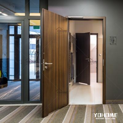 China Fire protection china project supplier wholesale fire rated wood door usa certified fire door fd30 walnut wood fire doors for sale