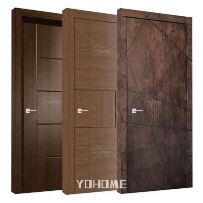 China Fire protection Qatar wooden doors MDF interior modern interior wooden door casing door for business for sale