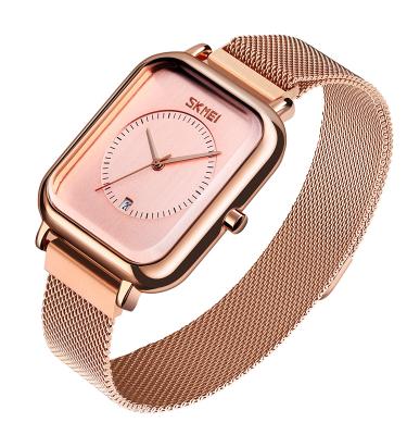 China OEM Date Skmei Automatic Brand 3ATM Waterproof Watch Classic Quartz Ladies Watch for sale