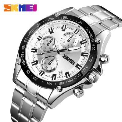 China SKMEI Quartz Watch Men Waterproof Stainless Steel Strap Waterproof Watches Men Fashion Sports Casual Watch for sale