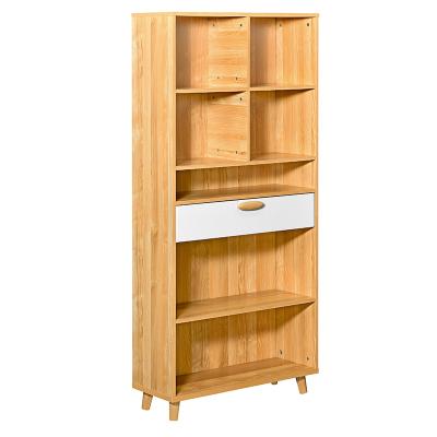 China Modern Design Hot Selling Multi-Layers Design Modern MDF Bookcase Office Book Cabinet Wooden Shelf for sale