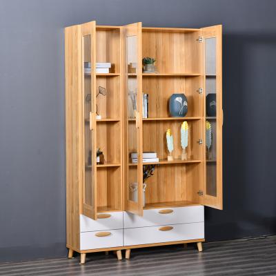 China Modern Design High Quality Design Bookcases Modern Cheap Wooden Cabinets Shelves Shelf for sale