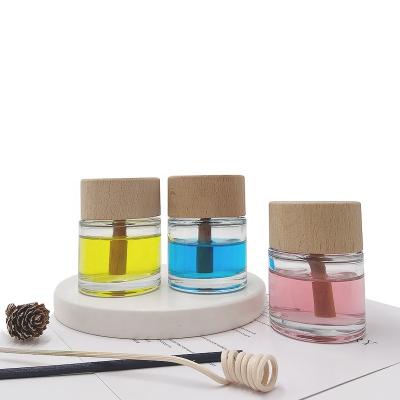 China ONO 50ml Household Products Clear Glass Reed Diffuser Bottle Aroma Bottle Log Cap for sale