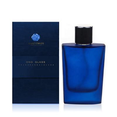 China Personal Care ONO Frosted Perfume Glass Bottle Luxury Blue Spray Bottle For Perfume for sale