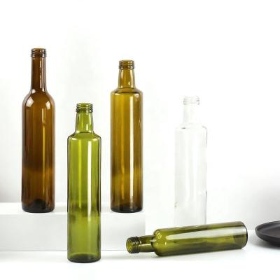 China Popular Round Food ONO Food Grade 250ml 500ml 1000ml Dark Green Vinegar Olive Oil Glass Bottle for sale