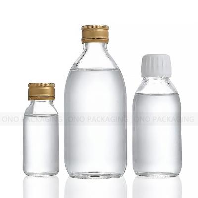 China Medicine Oral Liquid Medical Use 100ml 125ml 150ml 200ml 250ml Clear Syrup Glass Bottle for sale