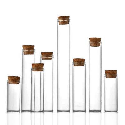 China INFUSION ONO 5ml 10ml 25ml Flat Bottom 22mm Borosilicate Glass Bottle Pharmaceutical Lab Test Tube With Cork Stopper for sale