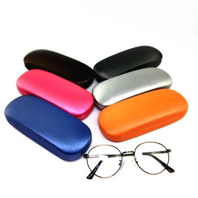 China Fashionable Press Logo Print Eyeglasses Box Optical Metal Eyewear Case Frames Display Glass Case for sale