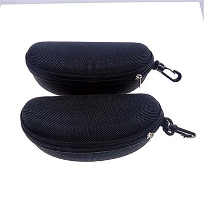 China Fashionable Wholesale Custom Big Size Logo Soft Glasses Box Large Black 2021 Sports Sunglasses Zipper Case for sale