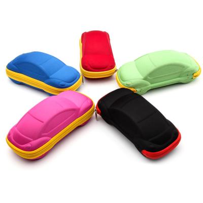 China Trendy Fashion Kids Glasses Case Cute Box Fashion Boy Girl Car Shape Toddler Kids Sunglasses Case for sale