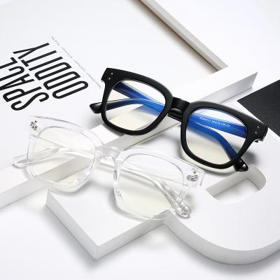 China Fashionable Big Square Oversized Square Frame Men Women Anti Blocking Blue Light Computer Glasses for sale