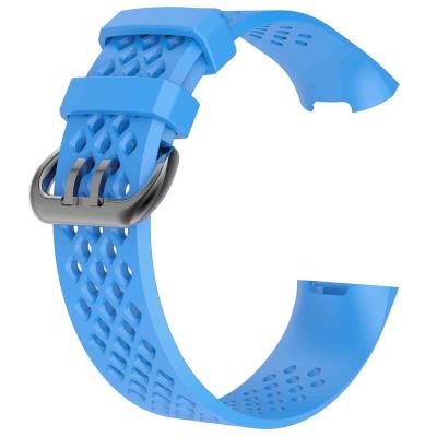 China Airvent Sport Silicone Rubber Watch Strap Bands Replacement Wristband Strap For Fitbit Charge 3 Chage 4 for sale