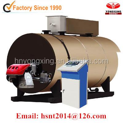 China Horizontal best-selling oil (gas) hot water boiler, Germany made burner for sale