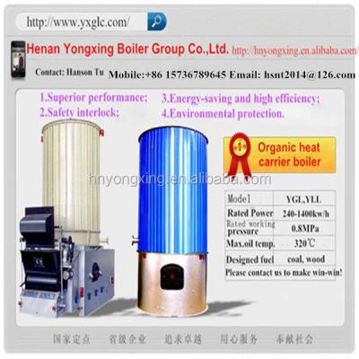 China 0.38 YGL Vertical Industrial Thermal Oil Boilers , 240kw/hr for sale