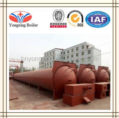 China 22m semi-automatic gun and horizontal type autoclave for gypsum calcining for sale