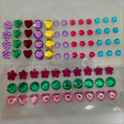 China Decorative Acrylic Seal Stickers Jewelry Crystal Stone Stickers For Mobile Phone for sale