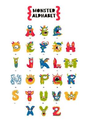 China WALL STICKER new design personality cute monster letter 3d sticker wall sticker decoration kindergarten for sale