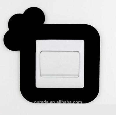 China Modern Customizable Character Lamp Switch Stickers Insulation Wall Cutout Decorative Stickers for sale