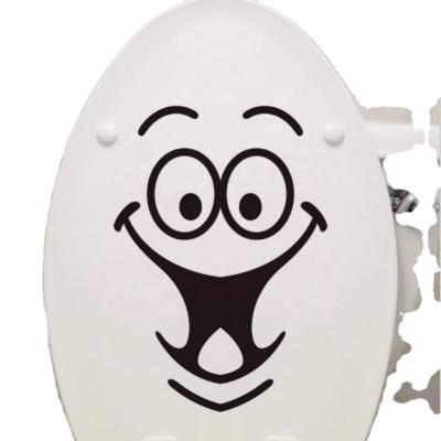 China Decorative Sticker Quality Goods Products Personalized Bathroom Toilet Seat Smiley Wall Stickers for sale