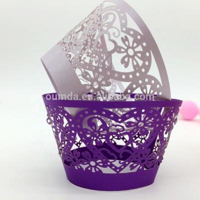 China New Food Design Customized Printing Sells Well Cheap Price Tulip Hollow Paper Cakecup for sale