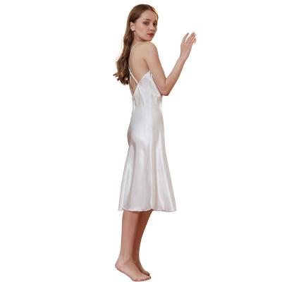 China Breathable Satin Long Robe For Women Without Sleeves Cheapest Robe Sleepwear for sale