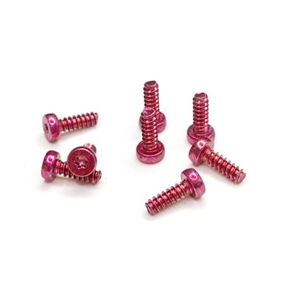 China Pan Manufactur Fasten Carbon Steel 10b21 Red Color Galvanized Screws Full Thread Torx Machine Screws for sale