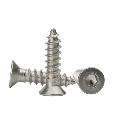 China Stainless Steel Countersunk Hex Head Flat Countersunk Tapping Screws for sale