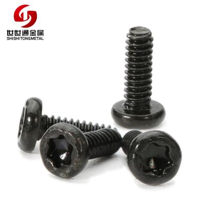 China Mobile Phone Case Screws Black Small Screws Pan Head Torx Star Steel Iron Computer Mobile Phone 1.6mm Screws Small For Toys for sale